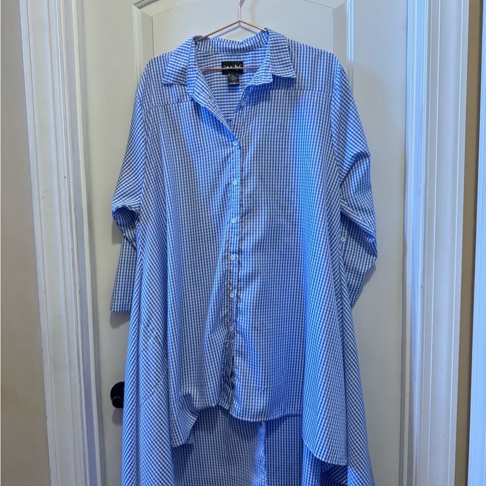 Elegant Blue High Low Dress
